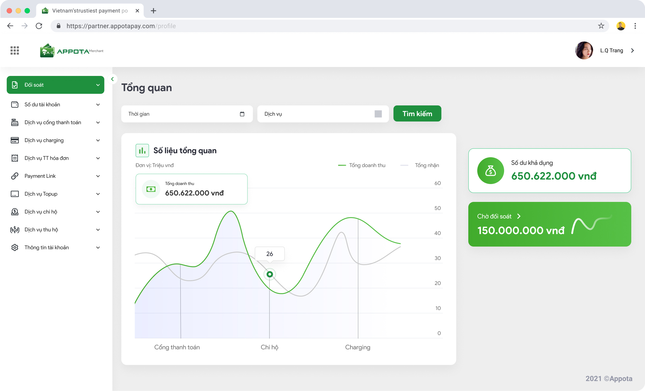 AppotaPay Dashboard