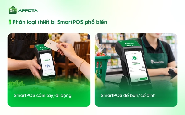 Phân loại thiết bị SmartPOS phổ biến