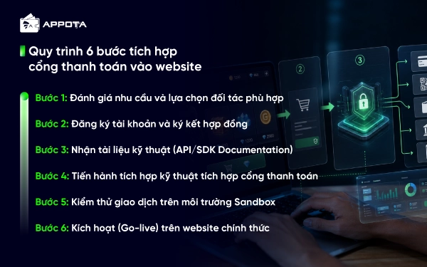Quy trình 6 bước tích hợp cổng thanh toán vào website 