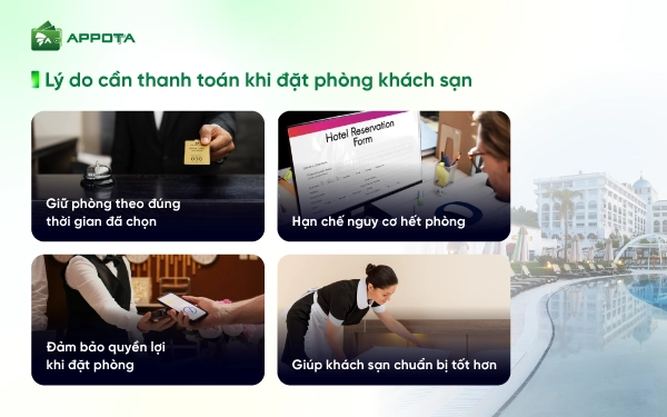 Lý do cần thanh toán khi đặt phòng khách sạn