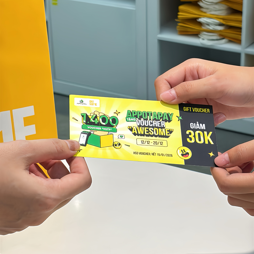 Deal đỉnh cuối năm: Săn 1.400 voucher OH!SOME cùng AppotaPay