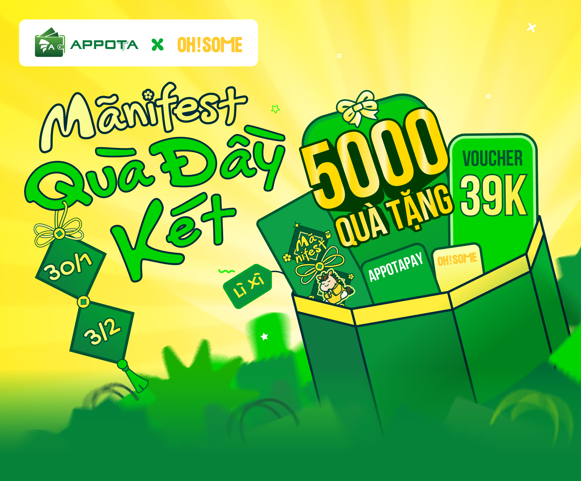 REFRESH 2026 – NHẬN LÌ XÌ 39K TẠI OH!SOME CÙNG APPOTAPAY