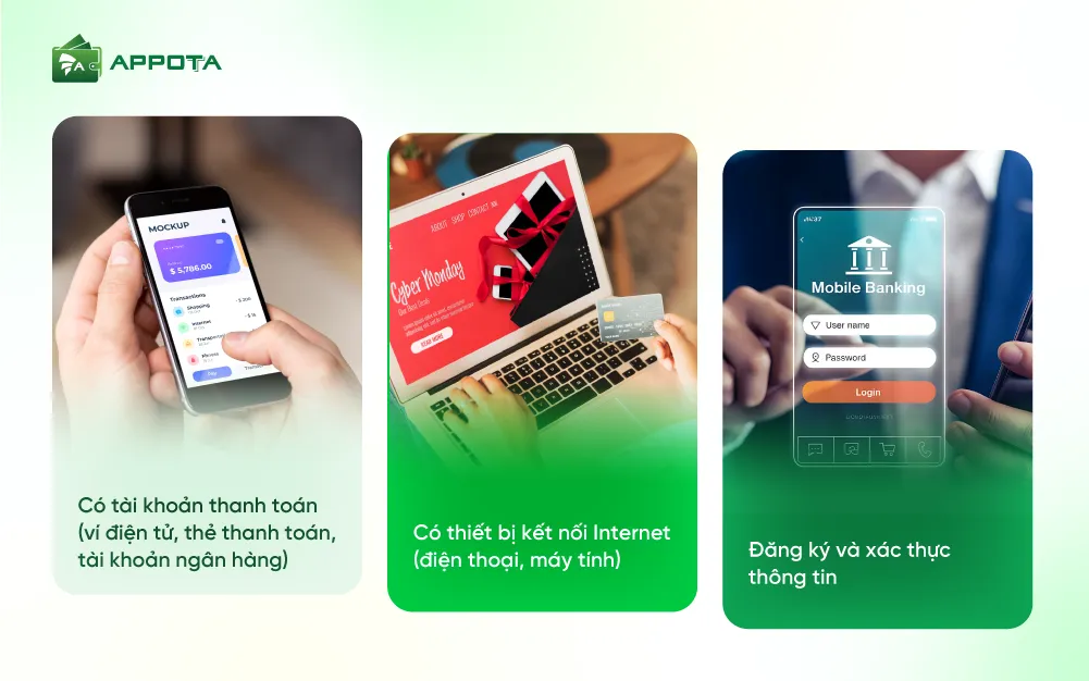 Yêu cầu khi thanh toán trực tuyến
