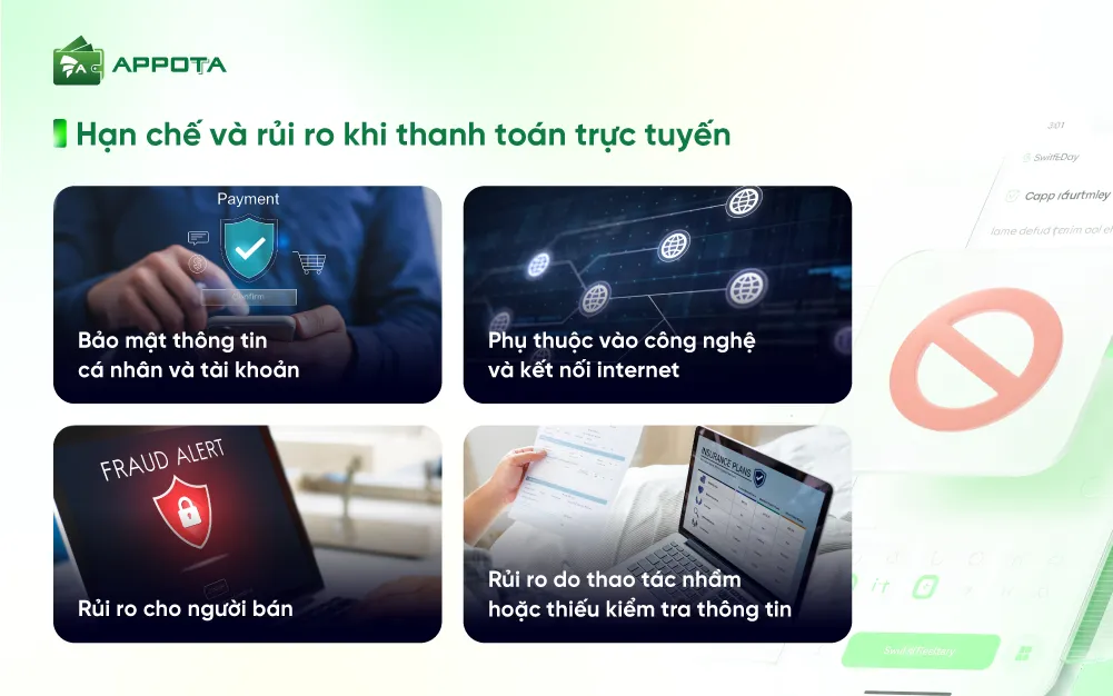 Hạn chế và rủi ro khi thanh toán trực tuyến