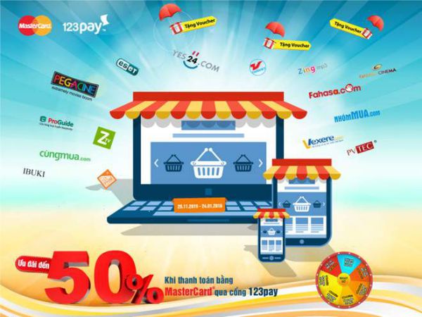 Cổng thanh toán 123Pay liên kết với nhiều ngân hàng