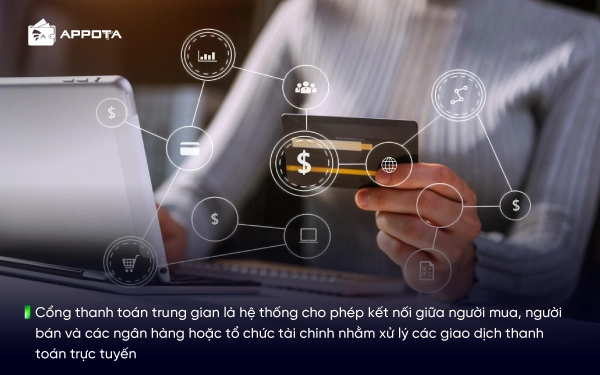 Cổng thanh toán trung gian là hệ thống cho phép kết nối giữa người mua, người bán và các ngân hàng hoặc tổ chức tài chính nhằm xử lý các giao dịch thanh toán trực tuyến