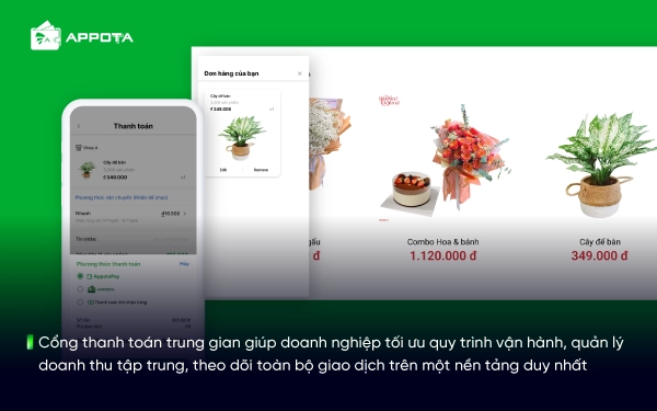Cổng thanh toán trung gian giúp doanh nghiệp tối ưu quy trình vận hành, quản lý doanh thu tập trung, theo dõi toàn bộ giao dịch trên một nền tảng duy nhất