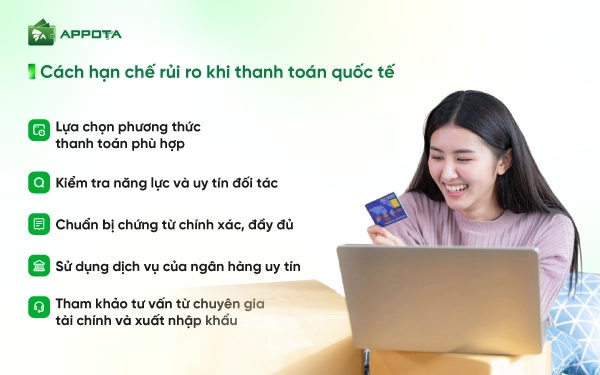 Cách hạn chế rủi ro khi thanh toán quốc tế