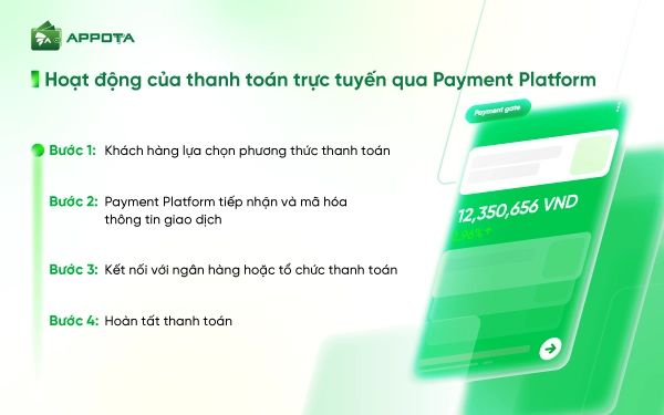 Hoạt động của thanh toán trực tuyến qua Payment Platform