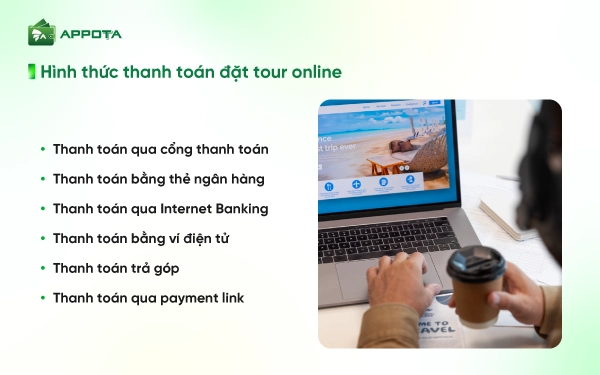 Hình thức thanh toán đặt tour online