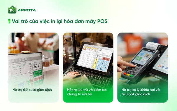 Vai trò của việc in lại hóa đơn máy POS 