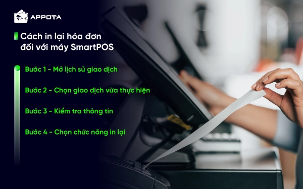 Cách in lại hóa đơn đối với máy SmartPOS