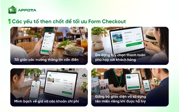 Các yếu tố then chốt để tối ưu Form Checkout