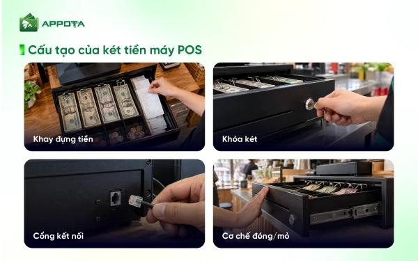 Cấu tạo của két tiền máy POS