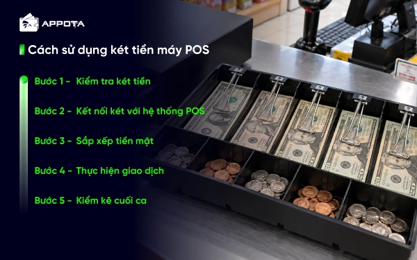 Cách sử dụng két tiền máy POS 