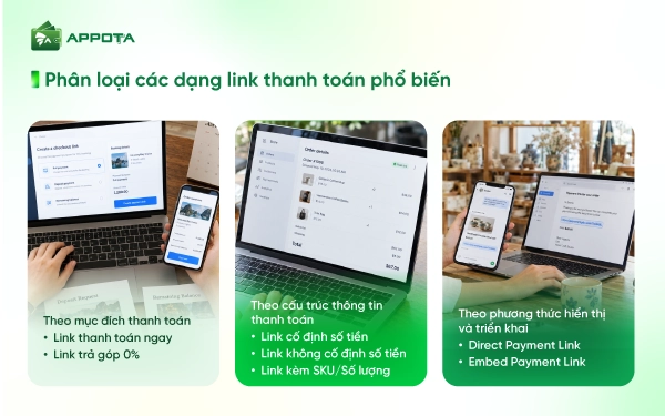 Phân loại các dạng link thanh toán phổ biến