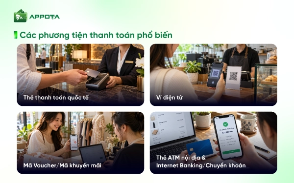 Các phương tiện thanh toán phổ biến